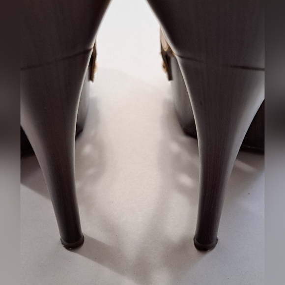 Jessica Simpson Nude Open Toe Leather Sandals Size 7 1/2 - Picture 5 of 12